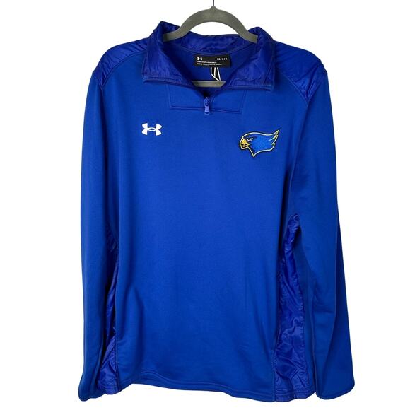 Under Armour Mens L Toronto Bluejays Quarter Zip Sweatshirt Baseball Royal Blue - Picture 1 of 7